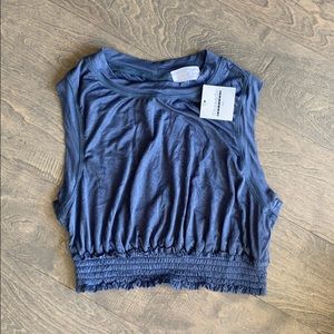 Blue ruched top. Brand new never worn. Tags on.